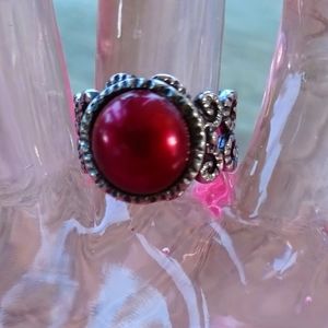 Red Pearl set in Sterling Silver